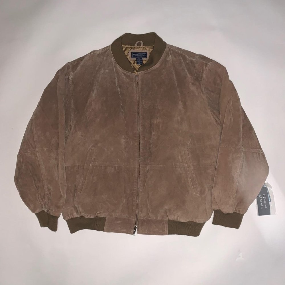 Brand New Genuine Leather Brown Mens Jacket XL